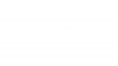 Siyah çizgi satranç simgesi beyaz arkaplanda izole edildi. İş stratejisi. Oyun, yönetim, finans. 4K Video hareketli grafik canlandırması