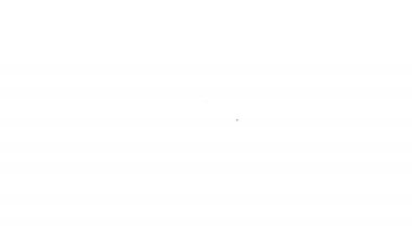 Siyah çizgi hedef spor simgesi beyaz arkaplanda izole edildi. Atış mesafesi ya da atış mesafesi için sayıları olan temiz bir hedef. 4K Video hareketli grafik canlandırması