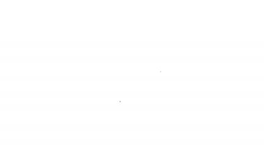 Siyah çizgi SMM simgesi beyaz arkaplanda izole edildi. Sosyal medya pazarlama, analiz, reklam stratejisi geliştirme. 4K Video hareketli grafik canlandırması