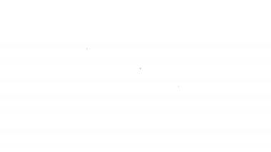 Siyah çizgi web sitesi şablon simgesi beyaz arkaplanda izole edildi. İnternet iletişim protokolü. 4K Video hareketli grafik canlandırması