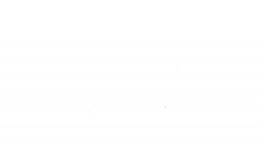 Siyah çizgi Megafon simgesi beyaz arkaplanda izole edildi. Sözcü işareti. 4K Video hareketli grafik canlandırması