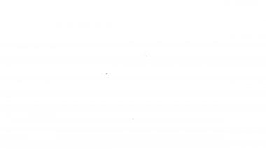 Beyaz zemin üzerinde yıldız simgesi olan siyah çizgi haritası işaretçisi. Yıldız favori iğne haritası simgesi. Harita işaretleyicileri. 4K Video hareketli grafik canlandırması