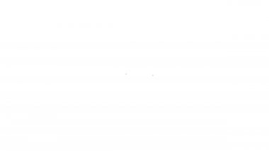 Siyah çizgi, gülümseyen dudak simgesi beyaz arkaplanda izole edilmiş. Gülümse. 4K Video hareketli grafik canlandırması