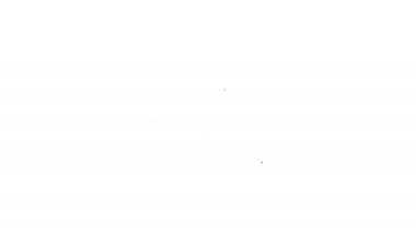 Siyah çizgi fotoğraf makinesi simgesi beyaz arkaplanda izole edildi. Fotoğraf makinesi simgesi. 4K Video hareketli grafik canlandırması