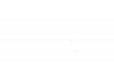 Esrar ikonundaki siyah çizgi para fabrikası beyaz arka planda izole edilmiş. İş yatırımı büyüme konsepti. Para tasarrufu ve yatırım. 4K Video hareketli grafik canlandırması