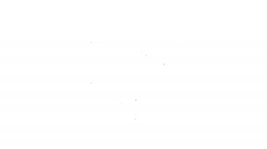 Siyah çizgi para destesini desteler nakit para ve dolar sembolü olan para beyaz arka planda izole edilir. Para desteleri. 4K Video hareketli grafik canlandırması