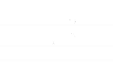 Siyah bankamatik - Otomatik veznedar makinesi ve para simgesi beyaz arka planda izole edildi. 4K Video hareketli grafik canlandırması