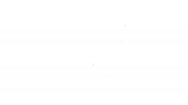 Siyah bankamatik - Otomatik veznedar makinesi ve para simgesi beyaz arka planda izole edildi. 4K Video hareketli grafik canlandırması