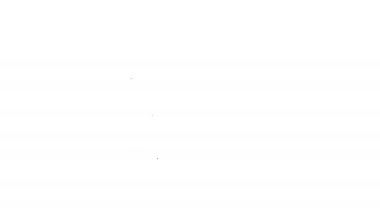 Beyaz arkaplanda siyah çizgi cüzdan simgesi izole edildi. Çanta ikonu. Nakit tasarruf sembolü. 4K Video hareketli grafik canlandırması