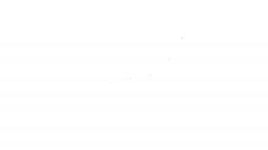 Siyah çizgi finansal büyüme ikonu beyaz arka planda izole edildi. Gelirleri arttırıyorum. 4K Video hareketli grafik canlandırması