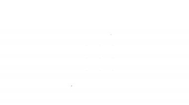 Siyah çizgi hesap makinesi simgesi beyaz arkaplanda izole edildi. Muhasebe sembolü. İş hesaplamaları matematik eğitimi ve finans. 4K Video hareketli grafik canlandırması