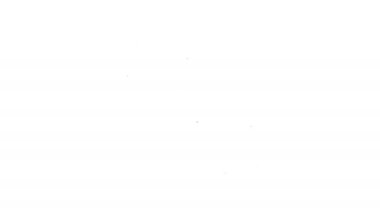 Siyah çizgi Dumbbell simgesi beyaz arkaplanda izole edildi. Kas kaldırma ikonu, fitness halteri, spor aletleri, egzersiz yaban domuzu. 4K Video hareketli grafik canlandırması