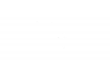 Siyah çizgi Dumbbell simgesi beyaz arkaplanda izole edildi. Kas kaldırma ikonu, fitness halteri, spor aletleri, egzersiz yaban domuzu. 4K Video hareketli grafik canlandırması