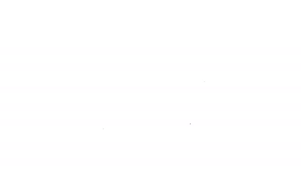 Linia neagră pictograma Megaphone izolată pe fundal alb. Semn vorbitor. 4K Animație grafică în mișcare video — Videoclip de stoc
