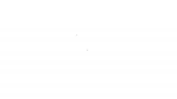 Línea negra Icono de género aislado sobre fondo blanco. Símbolos de hombres y mujeres. Símbolo sexual. Animación gráfica de vídeo 4K — Vídeos de Stock