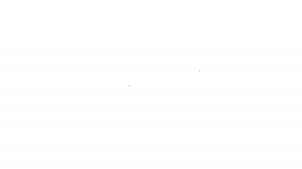 Εικόνα ημερολογίου μαύρης γραμμής που απομονώνεται σε λευκό φόντο. Σύμβολο υπενθύμισης γεγονότων. 4K Γραφική κίνηση κίνησης βίντεο — Αρχείο Βίντεο