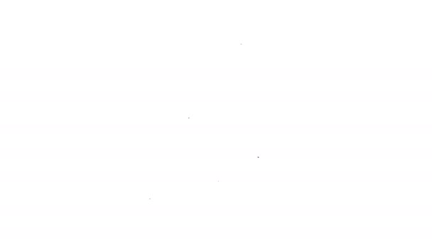 Schwarze Sanduhr mit Dollarsymbol auf weißem Hintergrund. Geld auf Zeit. Sandglas und Geld. Wachstum, Einkommen, Ersparnisse, Investitionen. 4K Video Motion Grafik Animation — Stockvideo