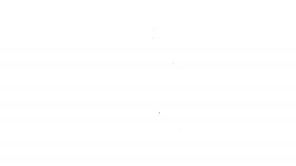 Ligne noire Porte-documents et icône de l'argent isolé sur fond blanc. Signe d'analyse de cas. Portefeuille d'affaires. Animation graphique de mouvement vidéo 4K — Video