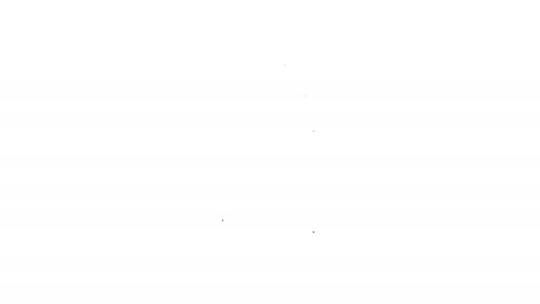 Siyah çizgi Kum Torbası simgesi beyaz arkaplanda izole edildi. 4K Video hareketli grafik canlandırması — Stok video