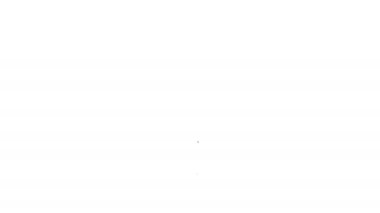 Siyah çizgi mikrofon simgesi beyaz arkaplanda izole edildi. Radyodaki mikrofondan. Sözcü işareti. 4K Video hareketli grafik canlandırması