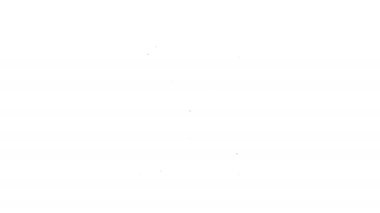 Siyah çizgi Stereo hoparlör simgesi beyaz arkaplanda izole edildi. Ses sistemi hoparlörleri. Müzik ikonu. Müzikal sütun hoparlörü. 4K Video hareketli grafik canlandırması