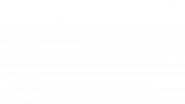 Siyah çizgi mikrofon simgesi beyaz arkaplanda izole edildi. Radyodaki mikrofondan. Sözcü işareti. 4K Video hareketli grafik canlandırması