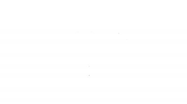 Beyaz arka planda 911 'i arayan siyah hat telefonu izole edildi. Polis, ambulans, itfaiye, çağrı, telefon. 4K Video hareketli grafik canlandırması