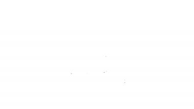 Siyah çizme çizme çizmesi simgesi beyaz arkaplanda izole edildi. 4K Video hareketli grafik canlandırması