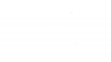 Beyaz arkaplanda siyah çizgi şeklinde bir leğen aynası ikonu var. Banyo içi aynalı. 4K Video hareketli grafik canlandırması