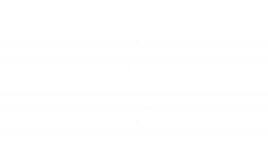 Beyaz arka planda izole edilmiş bir askı simgesinde siyah çizgi havlusu. Banyo havlusu ikonu. 4K Video hareketli grafik canlandırması