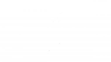 Siyah çizgi, beyaz arka planda izole edilmiş sıvı antibakteriyel sabun. Antiseptik. Dezenfeksiyon, hijyen, cilt bakımı. 4K Video hareketli grafik canlandırması