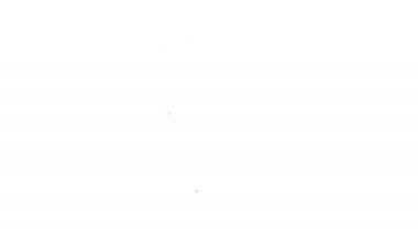 Siyah çizgi elektrik prizi simgesi beyaz arkaplanda izole edildi. Bağlantı kavramı ve elektriğin kesilmesi. 4K Video hareketli grafik canlandırması