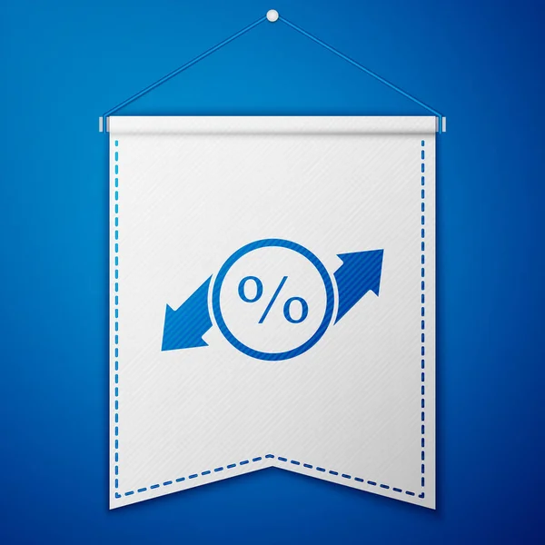 Blaues Discount Prozentsymbol Auf Blauem Hintergrund Das Schild Mit Dem — Stockvektor