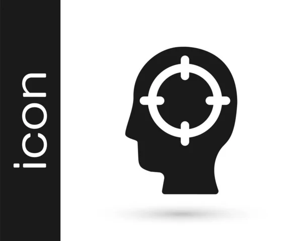 Икона Охоты Серый Голова Изолирована Белом Фоне Бизнес Цель Знак — стоковый вектор