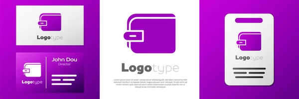 Logotype Icône Portefeuille Isolé Sur Fond Blanc Icône Sac Symbole — Image vectorielle