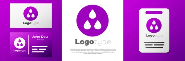 Logotyp Wassertropfen Symbol Isoliert Auf Weißem Hintergrund Logo Design Vorlage — Stockvektor