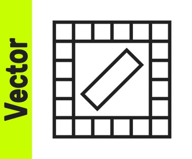 Siyah çizgi Masa oyun simgesi beyaz arkaplanda izole edildi. Vektör.