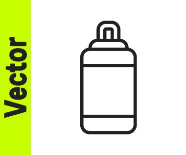 Siyah çizgi Kum Torbası simgesi beyaz arkaplanda izole edildi. Vektör.