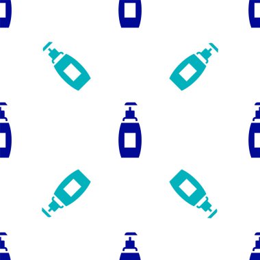 Bir şişe sıvı antibakteriyel sabun, beyaz arka planda izole edilmiş ikon. Antiseptik. Dezenfeksiyon, hijyen, cilt bakımı. Vektör.