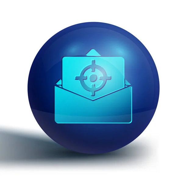 Blue Mail Mail Icoon Geïsoleerd Witte Achtergrond Envelop Symbool Mail — Stockvector