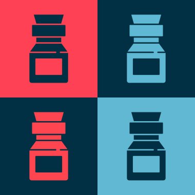 Beyaz arka planda izole edilmiş şişe ikonundaki zehir. Bir şişe zehir ya da zehirli kimyasal toksin. Vektör.