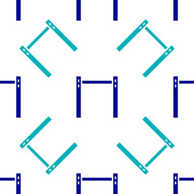Mavi Spor Yatay Çubuk simgesi beyaz arkaplanda izole edilmiş kusursuz desen. Vektör.