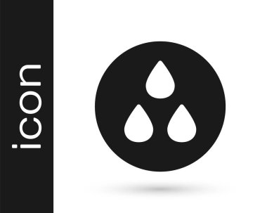 Siyah Su bırakma simgesi beyaz arkaplanda izole edildi. Vektör.