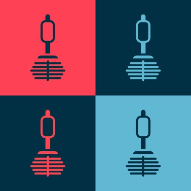 Pop Art Tuvalet Fırçası simgesi renk arkaplanında izole edildi. Vektör.