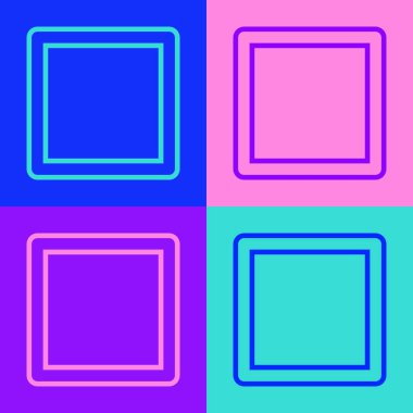 Pop sanat eseri dikiş kalıbı simgesi renk arkaplanında izole edildi. Dikiş için işaretler. Vektör İllüstrasyonu.