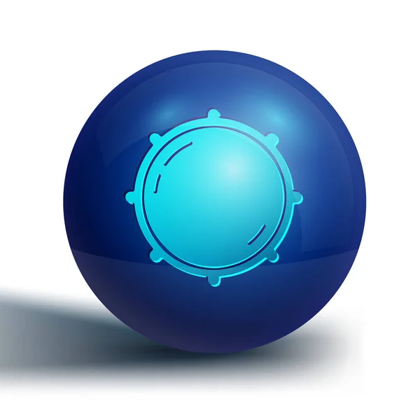 Esfera Azul Configuración Tecnología Nivel Perilla Icono Aislado Sobre Fondo — Archivo Imágenes Vectoriales