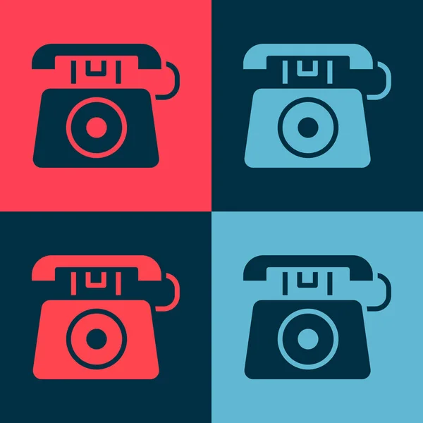 Pop Art Teléfono Con Llamada Emergencia 911 Icono Aislado Fondo — Archivo Imágenes Vectoriales