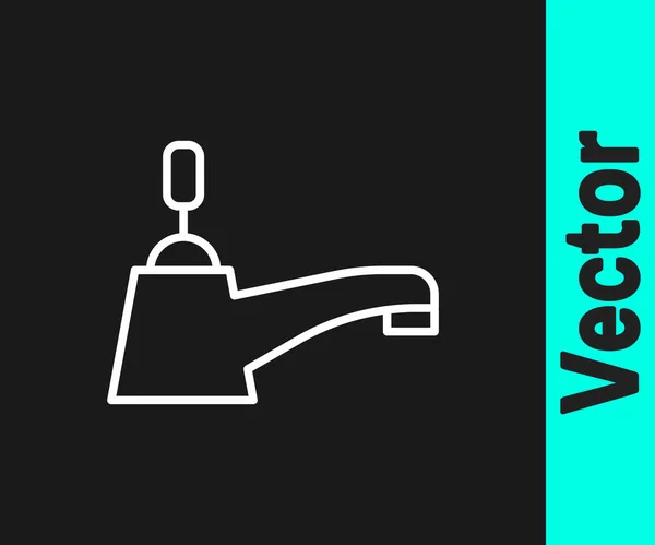 Иконка Водопроводного Крана Чёрном Фоне Вектор — стоковый вектор
