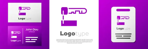 Logotype Marked Key Icon Isolated White Background Logo Design Template — Stock Vector