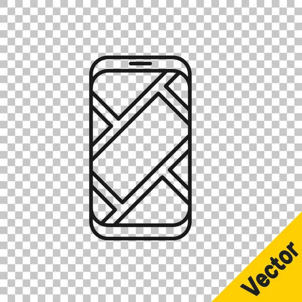 Schwarze Linie Infografik Des Stadtplan Navigationssymbols Isoliert Auf Transparentem Hintergrund — Stockvektor